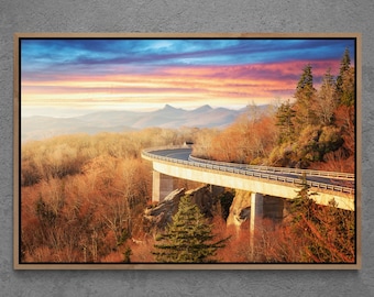 Linn Cove Viaduct Print: Blue Ridge Parkway Photography, North Carolina Wall Art