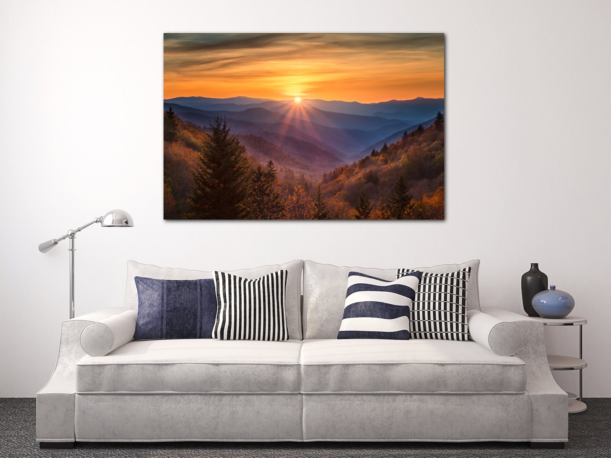 Blue Ridge Mountain Wall Art Blue Ridge Mountains Sunset Etsy