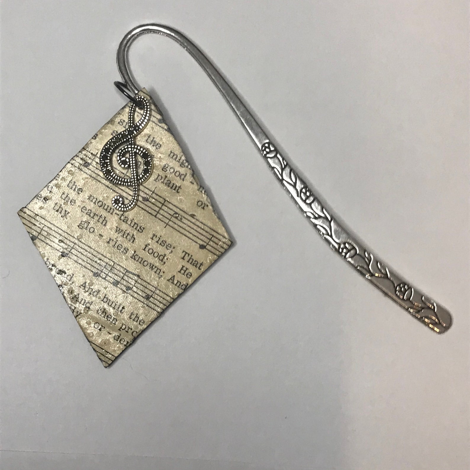 Metal Bookmarks with Vintage Paper and Charms Etsy