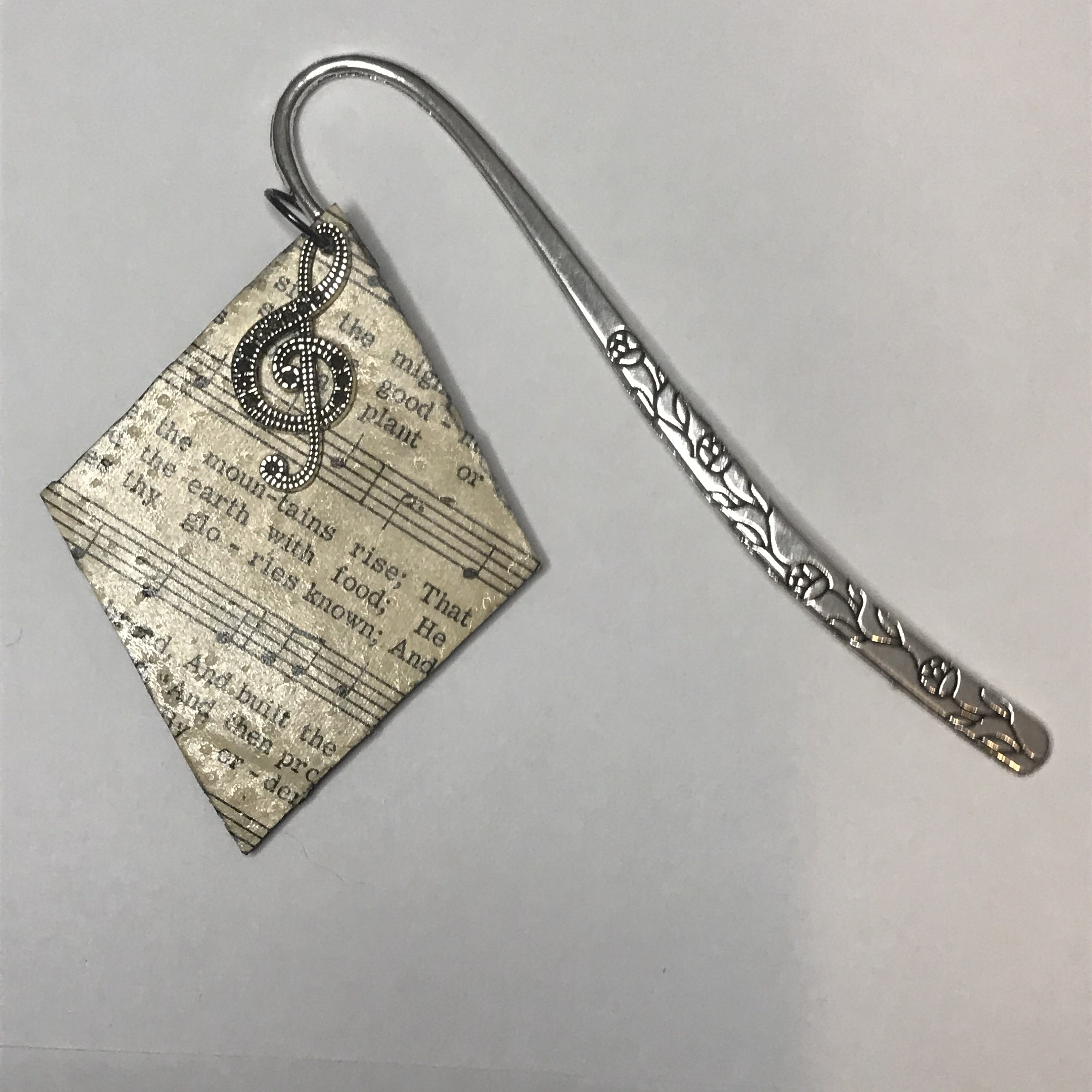 Metal Bookmarks with Vintage Paper and Charms Etsy