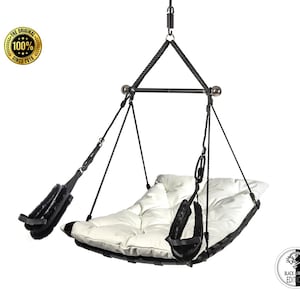 Love swing luxury - leather or imitation leather WHITE - comfortable