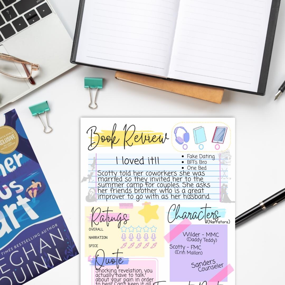 Book Review Post-it Notes | Bookish Reading Journal Pad - Etsy