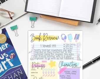 Buchbesprechung Notizblock | Bookish Reading Journal Pad