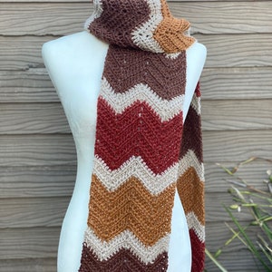 Fall Chevron Scarf, crochet