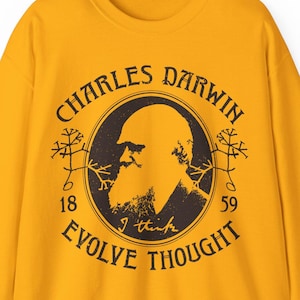 Charles Darwin Evolve Thought Fleece Sweatshirt, Science Process