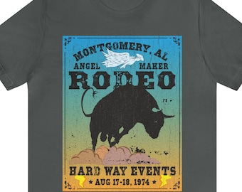 Montgomery Rodeo Angel Premium T-Shirt, Old Rodeo Poster, Country, Hold On Inspiration, Bucking Bull