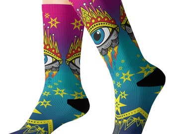 I Saw That - Psychic Seer Socks, Fun Funny Gift, Secret Second Sight, All Seeing Eye