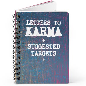 Cartas al Karma: Sugerencias de objetivos: Diario encuadernado en espiral o cuaderno de trabajo y escuela, divertido
