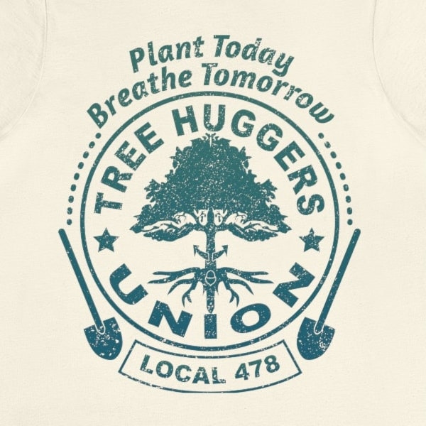 T-shirt premium local Tree Huggers Union, Extérieur, Cadeau pour amoureux de la nature, Respectueux de l'environnement