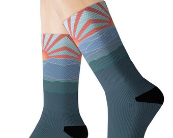 Blue Ridge Mountains Socks, Appalachian Trail, Sunrise Hike, East Coast, Georgia, Carolina, Tennessee, Virginia