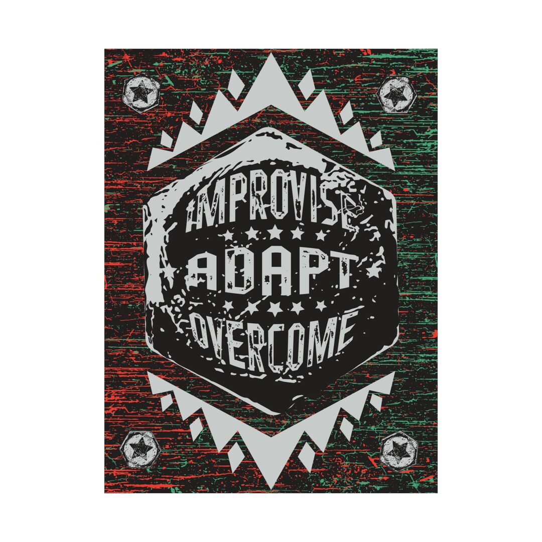 Improvise Adapt Premium Wall Art Print, Create Solutions, Your Way Out Etsy