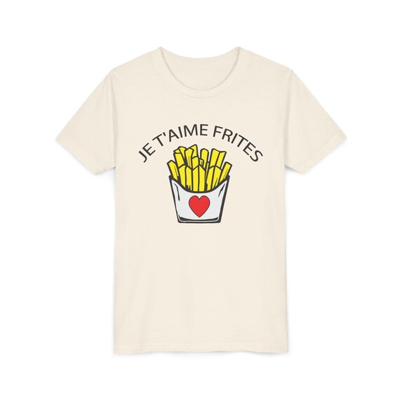 I Love You フレンチフライ」キッズ プレミアム Tシャツ - Etsy 日本