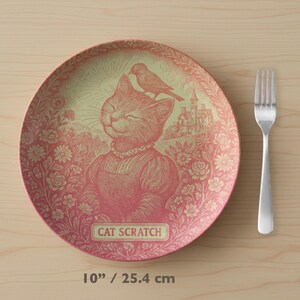 Sunshine Garden Polymer Plate, Inner Purr Flowers, Cozy Comfort Cottagecore Kitchen Decor, Friendship Gift image 5
