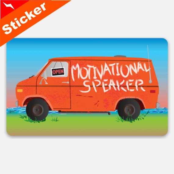 Motivational Speaker Van Premium Stickers Magnets Van Down - Etsy