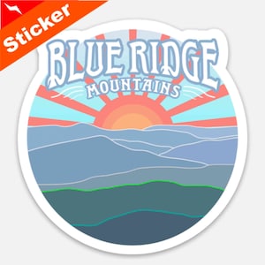 Blue Ridge Mountains Premium Stickers, Magneten, Appalachian Trail, East Coast Gift, Hike, Georgia, Carolina, Tennessee, Virginia