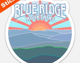 Blue Ridge Mountains Premium Stickers, Magnets, Appalachian Trail, East Coast Gift, Hike, Georgia, Carolina, Tennessee, Virginia