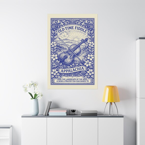 Old Time Fiddle Custom Gift Premium Art Print, Country Music