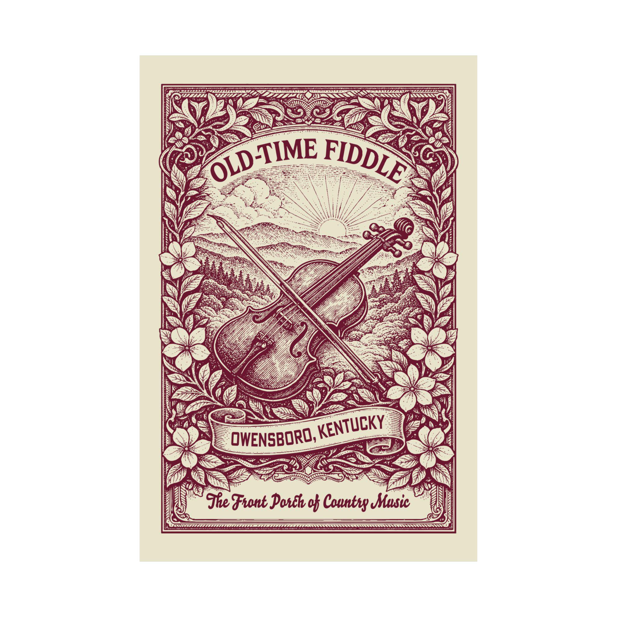 Old Time Fiddle Custom Gift Premium Art Print, Country Music