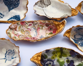 Make your own Decorative Oyster shell ring dish / trinket dish Kit