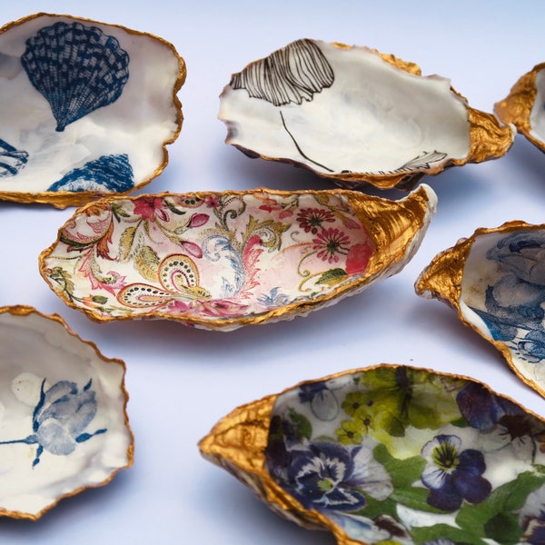 Make your own Decorative Oyster shell ring dish / trinket dish Kit