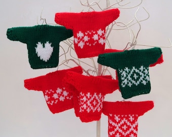 Make your own miniature Knitted Christmas Jumper Pattern