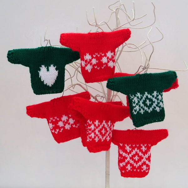 Make your own miniature Knitted Christmas Jumper Pattern