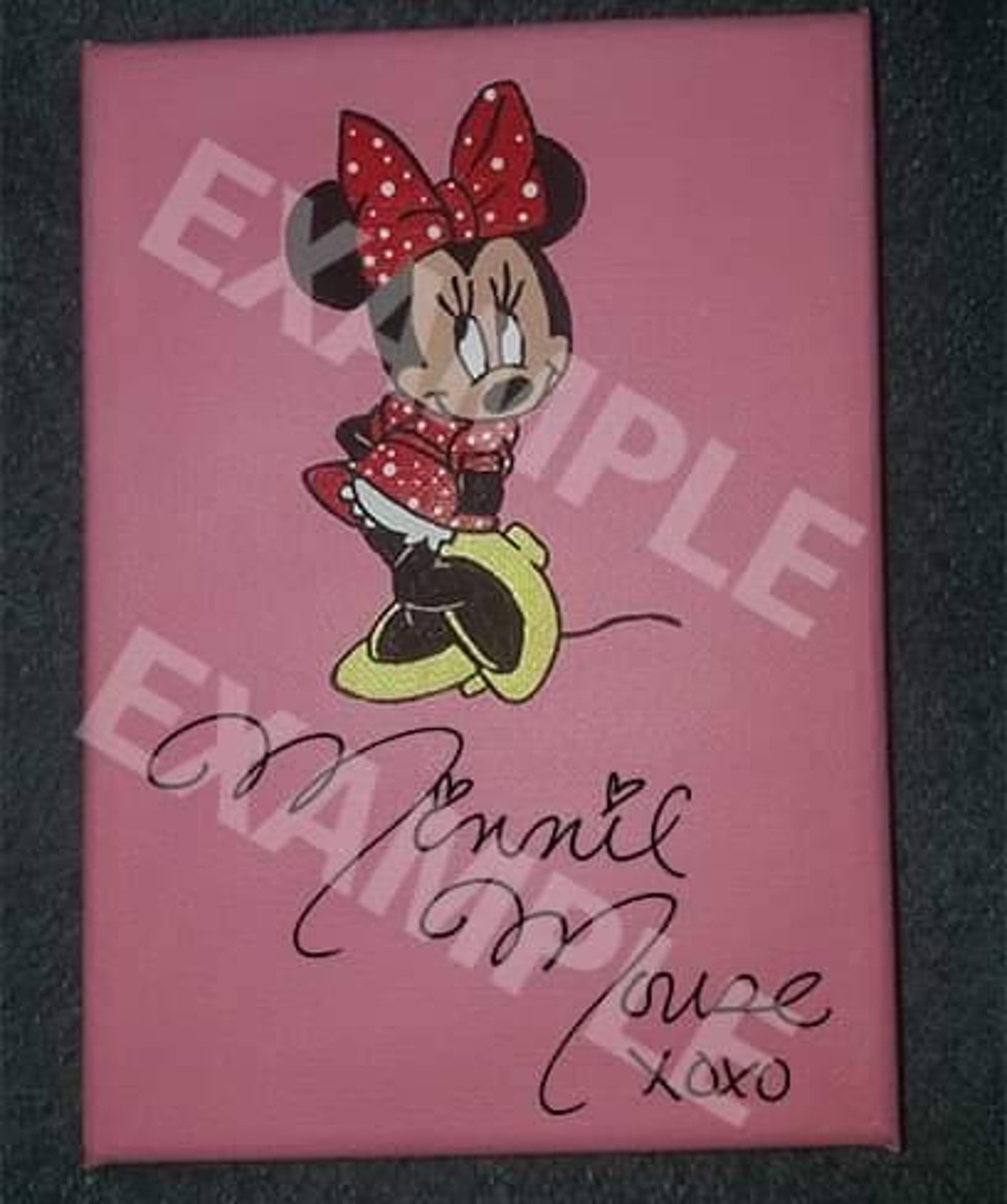 Minnie Mouse Painted Canvas Great for Her Signature Etsy