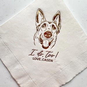 Doggie Bar Napkins | Dog Napkins | Wedding Bar Napkins | Wedding bar sign | Dog Gift Ideas Pet Napkins Engagement Party Wedding Bar Napkins