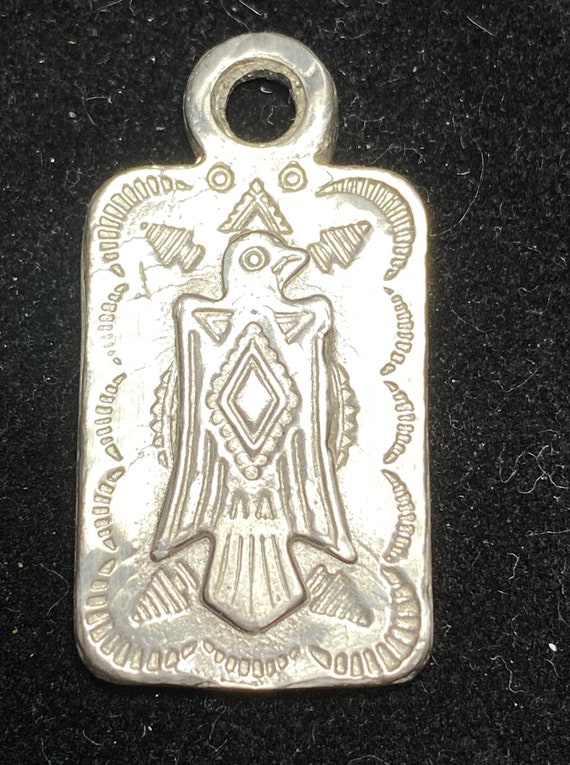 Navajo Style Thunderbird Sterling Silver Pendant