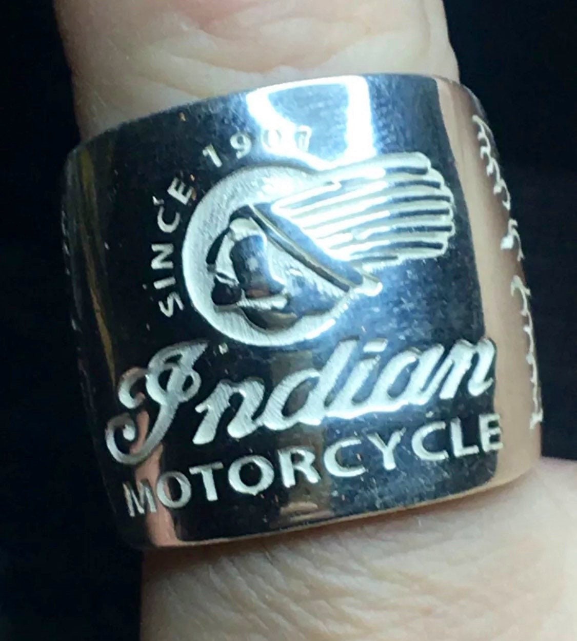 Indian Motor Cycle Ring Seller Used Refurbished 925 Sterling - Etsy