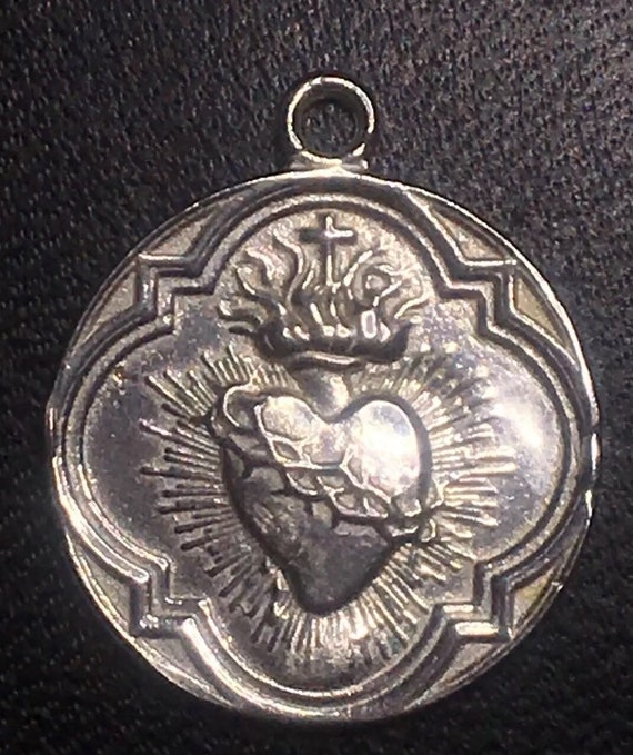 Sacred Heart Medal 925 Sterling SIlver