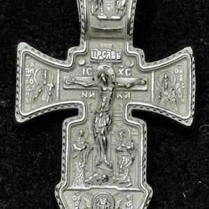 925 Sterling Silver Orthodox Crucifix Pendant | Handcrafted Religious Jewelry | Christian Faith Necklace | Perfect Gift for Him