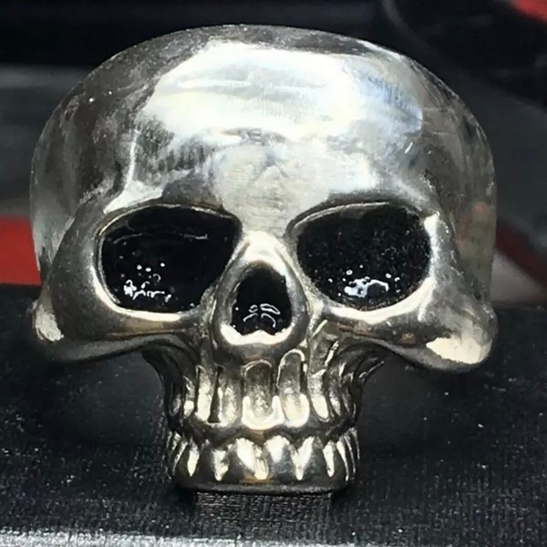 Totenkopf Biker Ring Sterling 925 Silber Biker Geschenk Sterling Silber SZ 10-12