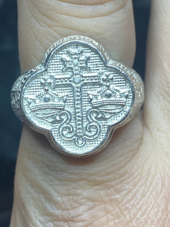 Orthadox Russian Chritian Signet Ring Any Size 92… - image 2