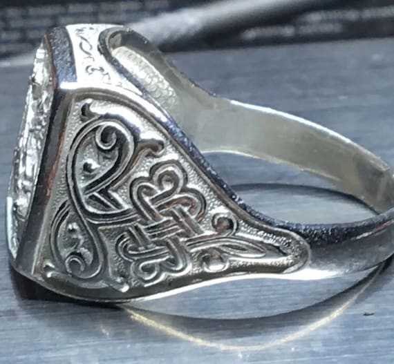 St George 925 Legitimate Sterling Silver Ring SZ … - image 3