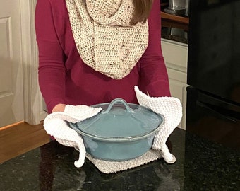 Potholder Crochet Pattern, Easy Beginner Level Crochet, Instant Digital Download, PDF