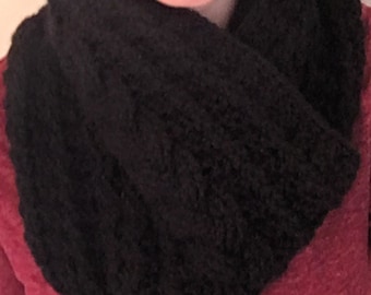 Cable Stitch Cowl Scarf - Intermediate Level Crochet Pattern