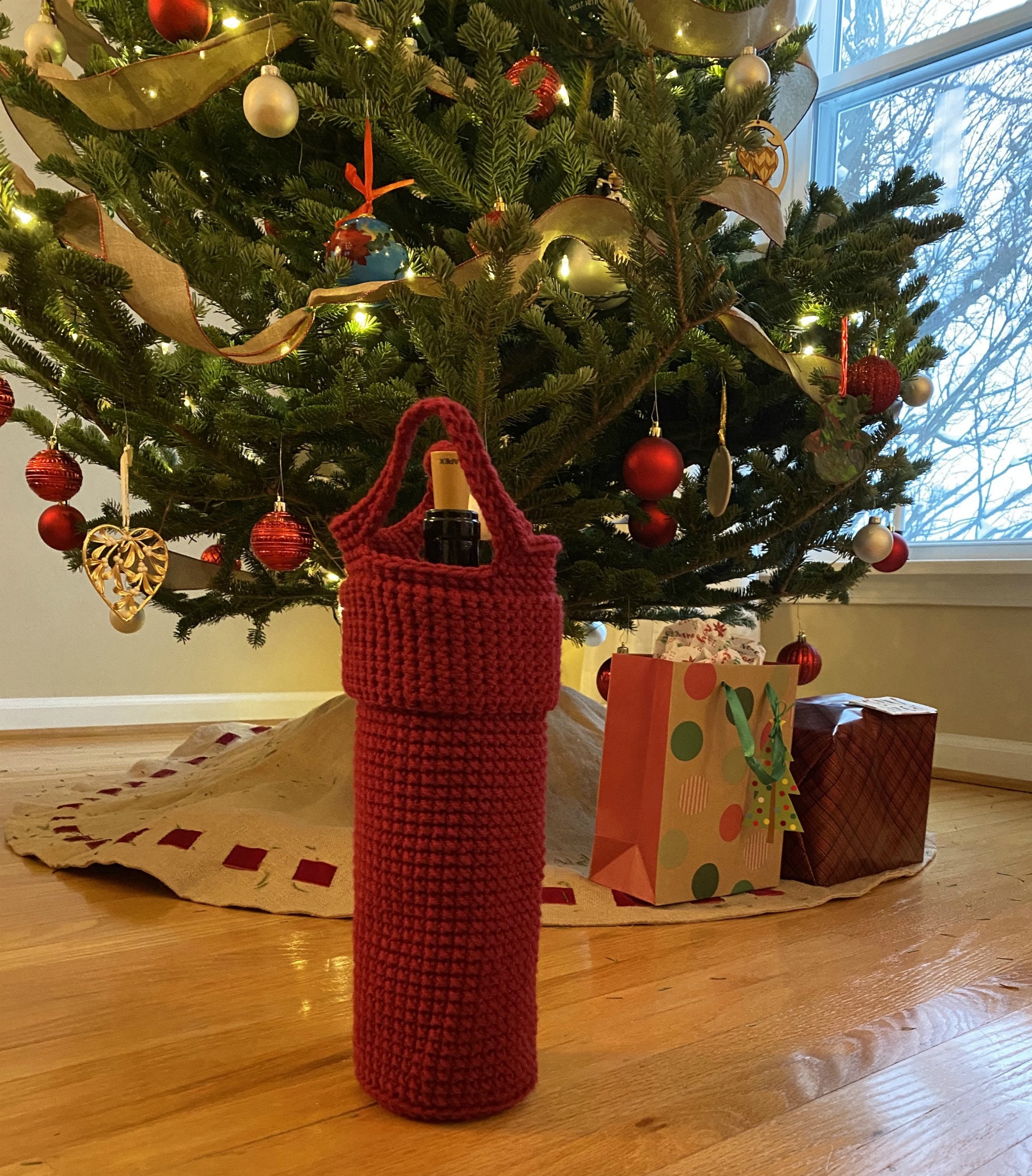 Beginner Crochet Wine Bottle Tote Bag Pattern (digital Download) - Etsy