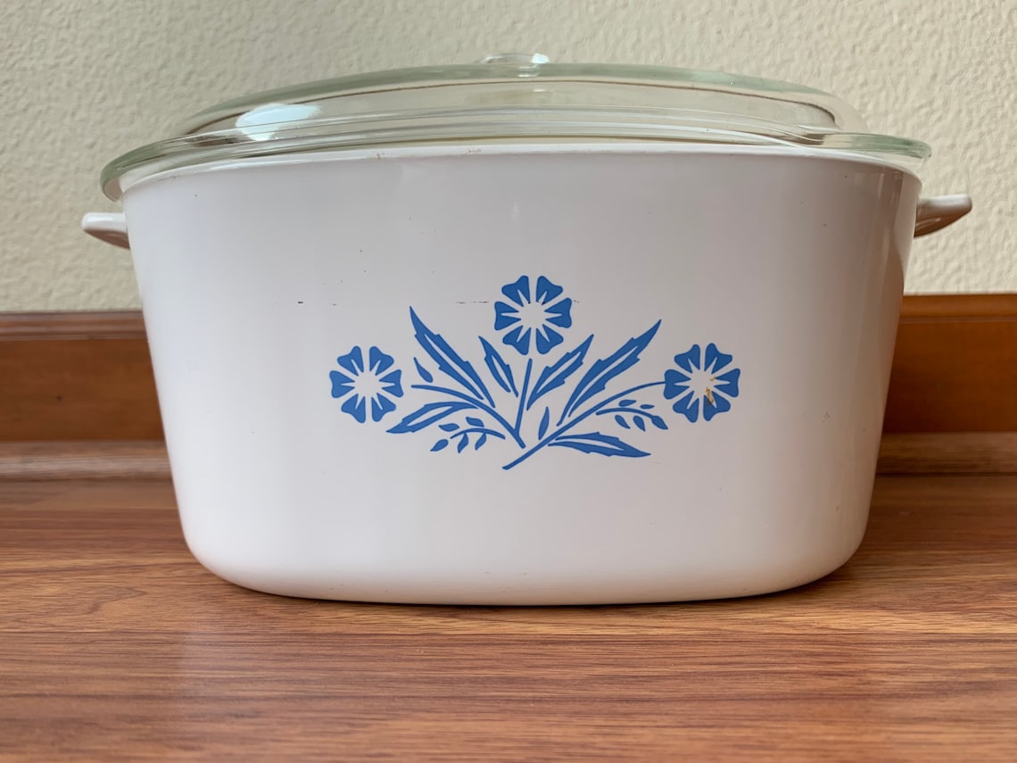 Rare Vintage Corning Ware Blue Cornflower 3 Quart w/ Lid Etsy