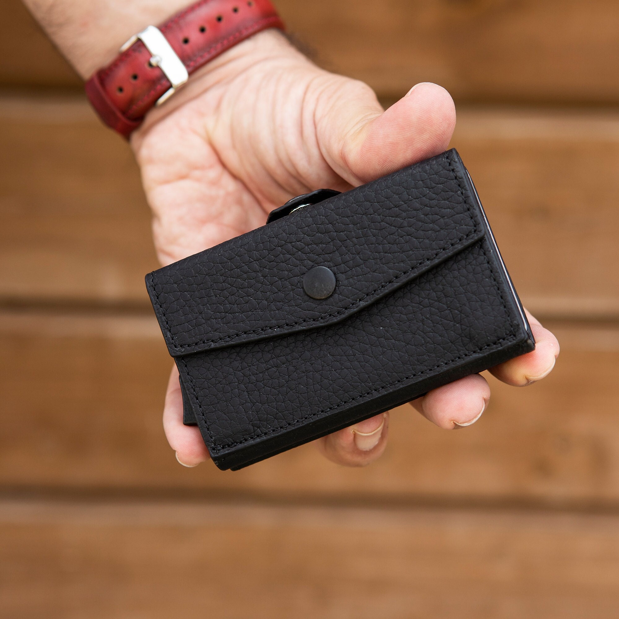 EXCLUSIVE Leather Wallet Men's Wallet Personalized Slim - Etsy New Zealand