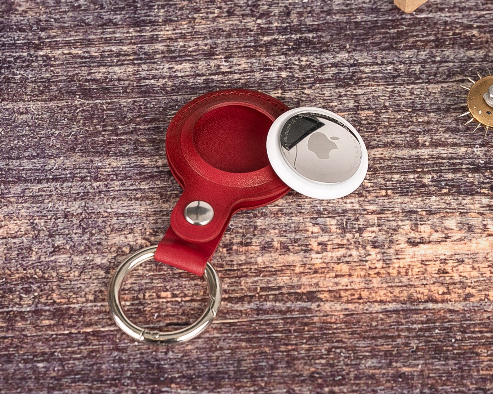 Apple Tracker Case leather Personalized AirTag keychain Air Etsy