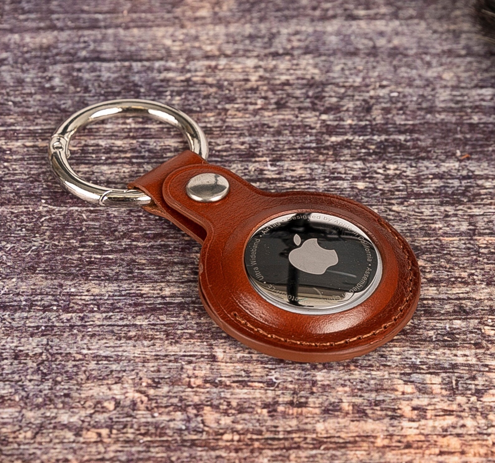 Apple Tracker Case leather Personalized AirTag keychain Air Etsy