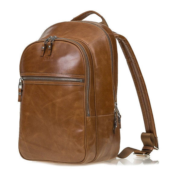 PREMIUM Backpack Made of Leather Business Backpack With -  Israel