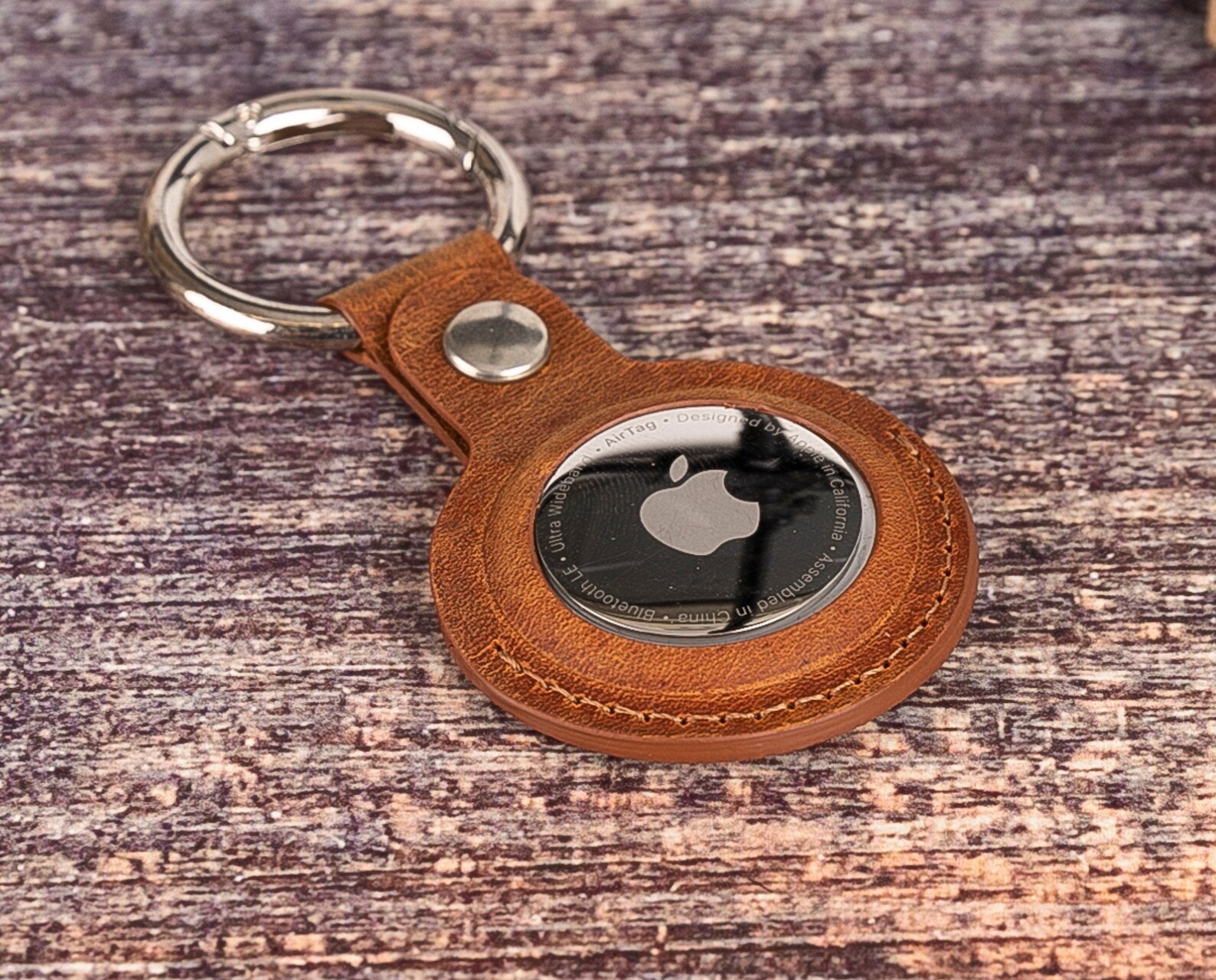 Apple Tracker Case leather Personalized AirTag keychain Air Etsy