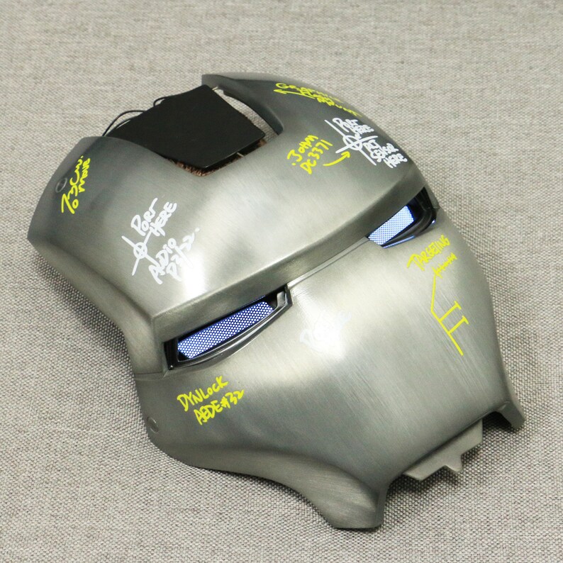 Iron Man Mask Metal Mark 2 Face Plate with LED Eyes Iron Man Etsy