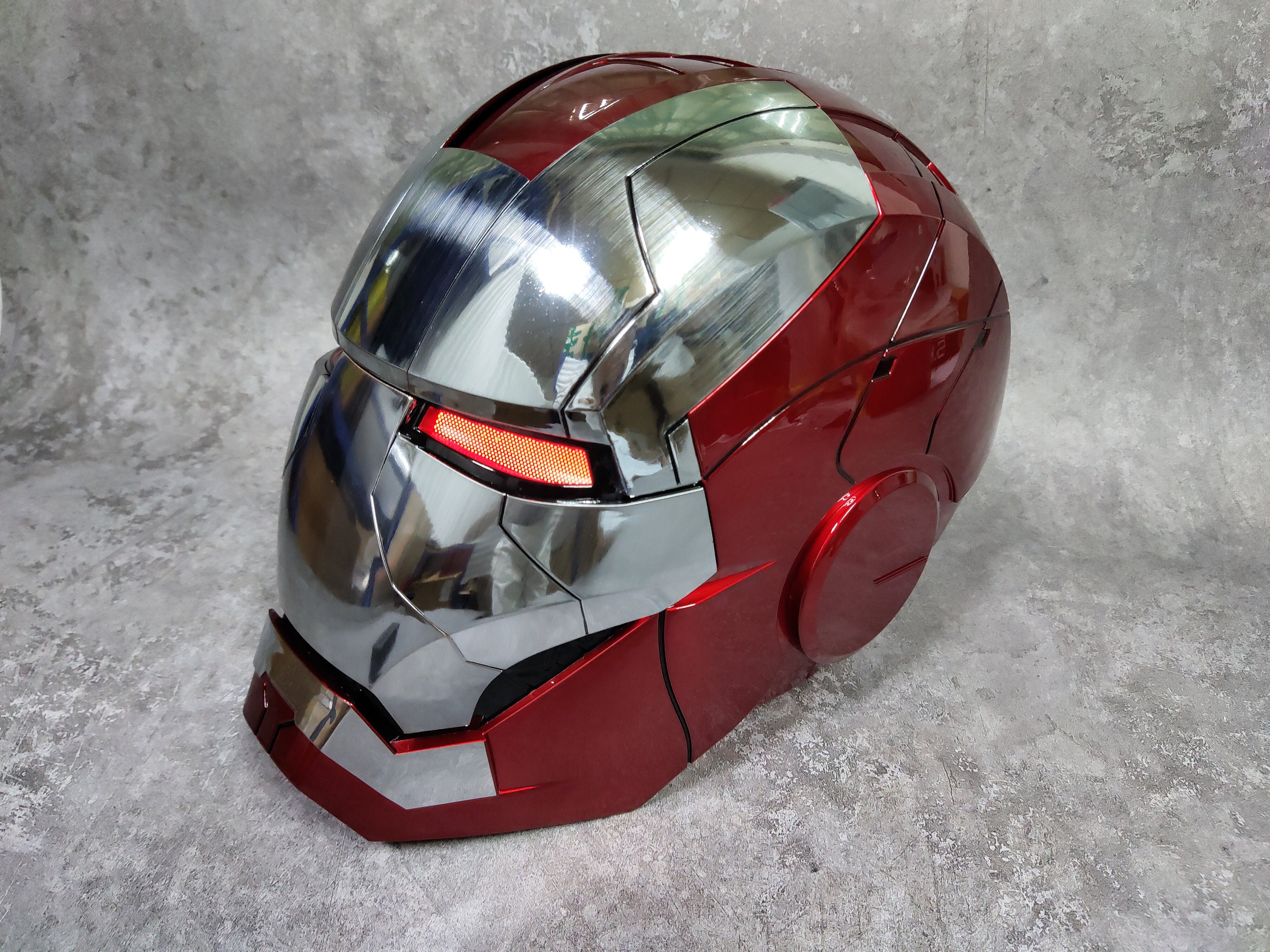 Casco de Iron Man Mark 5, casco MK5 de Ironman con sonidos 1:1, tamaño  real, réplica de accesorios de película para Cosplay -  España
