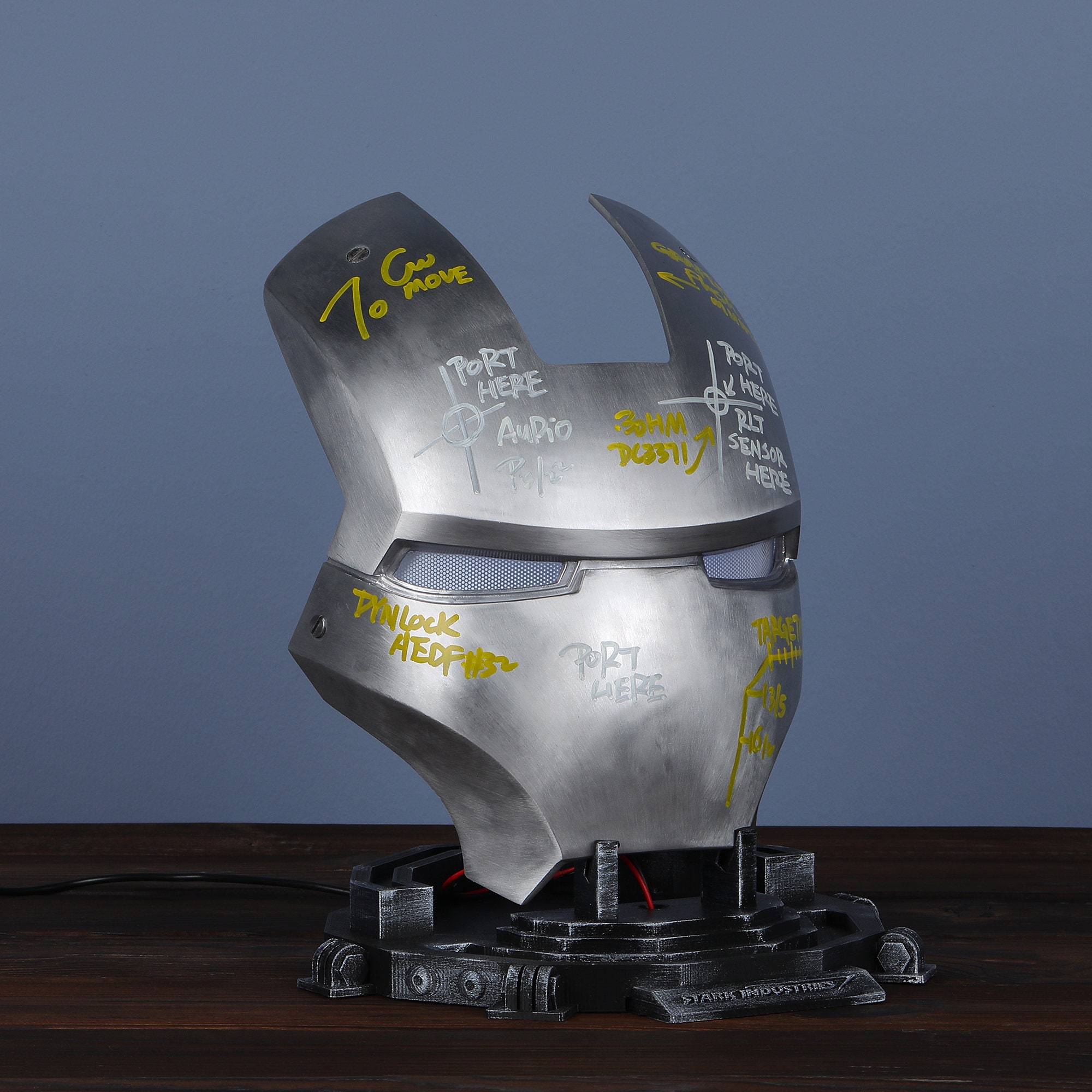 Iron Man Mask Metal Mark 2 Face Plate with LED Eyes Iron Man Etsy