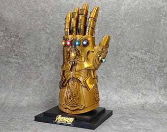 Metal Infinity Gauntlet Thanos Cosplay Infinity Gauntlet Iron Man 1/1 Scale Movie Prop with Magnetic Stones