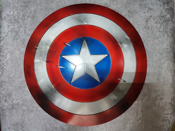 Médiévale Captain America Shield-Metal Prop Réplica, Marvel Bouclier