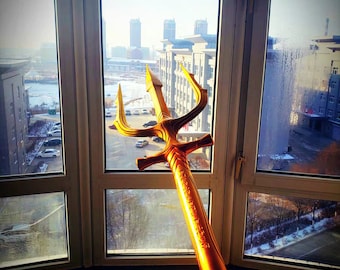 Aquaman Trident Metal Aquaman 2 Trident Gold Trident of King Atlantis Aquaman Cosplay 1/1 Scale Movie Prop